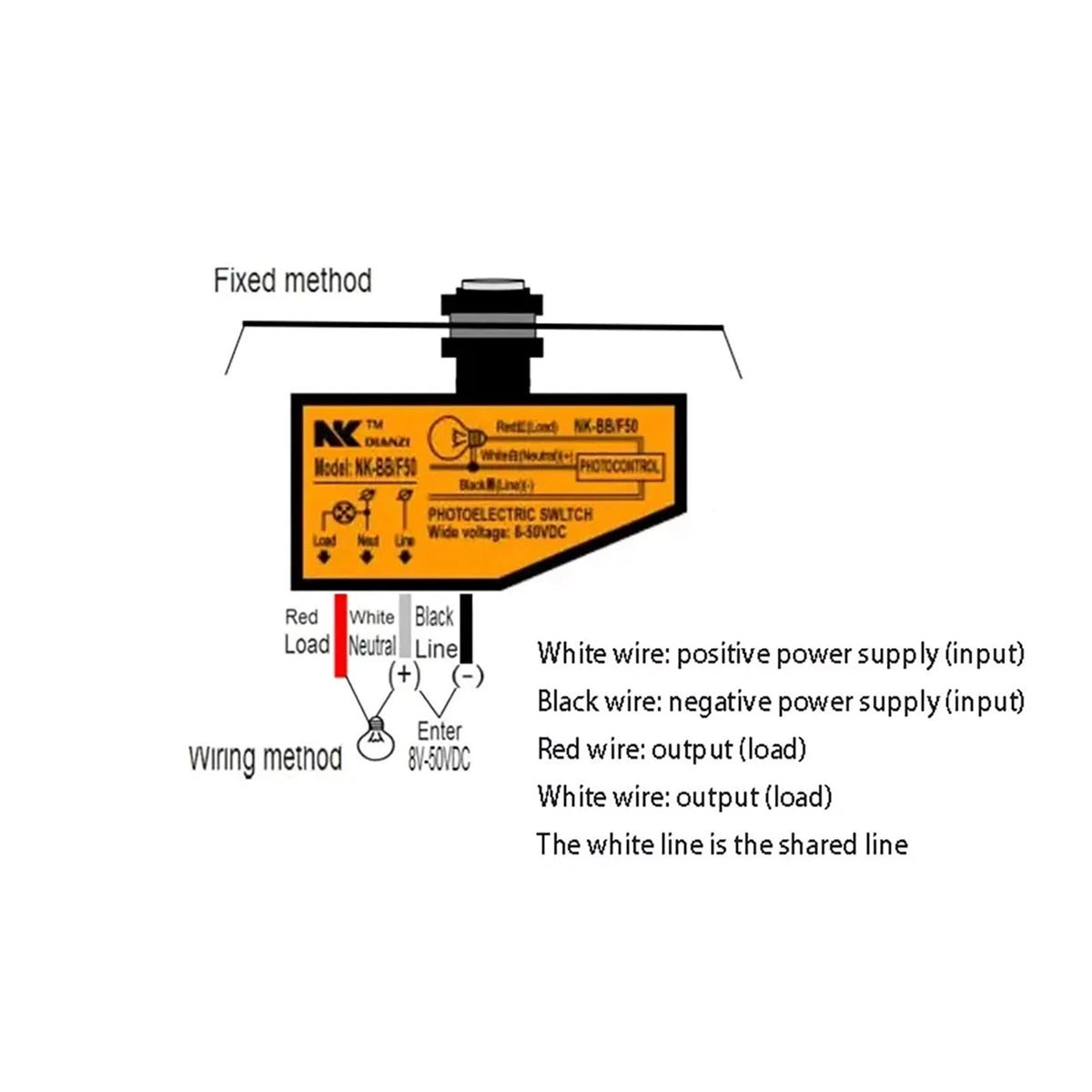 Automatic Light Sensor Control Switch DC 8V-50V Photocell Light Switch Parts