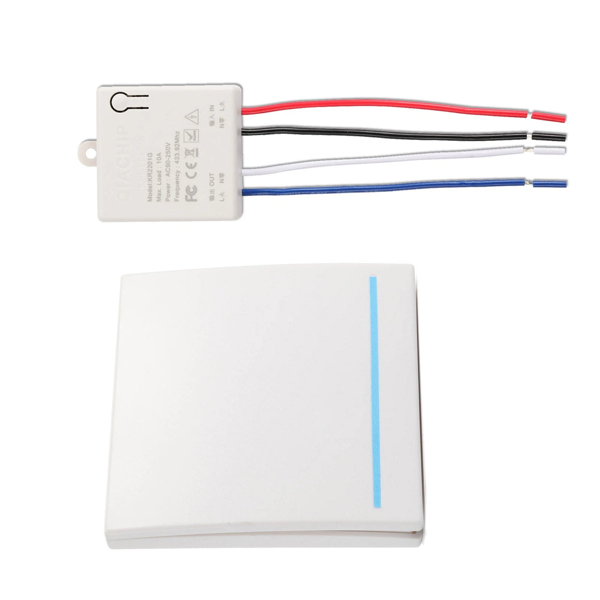 Wireless Switch 433mhz Receiver Module AC 90V~250V 10A 25m Strong Rf Signal