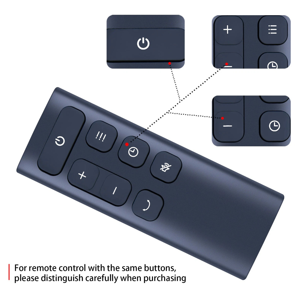 Remote Control For Dreo Space Heaters Solaris Slim H2 DR-HSH014