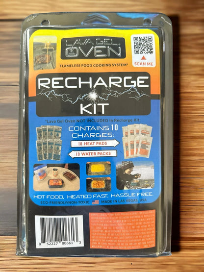 Oven Recharge Kit - Contains 10 Water Packs & 10 Heat Pads for Food - White