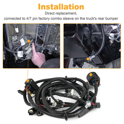 Trailer Tow Wiring Harness For Ford F-150 2015-2020 with Park Aid HL3Z-13A576-A