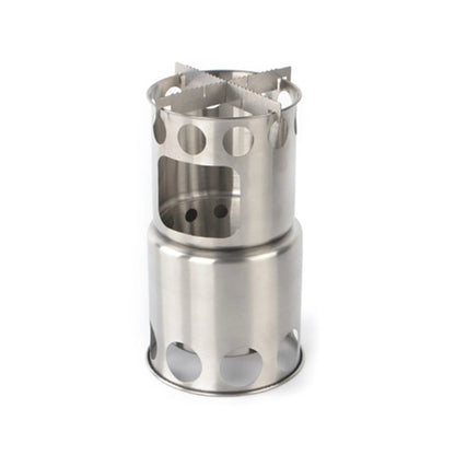 Protable 304 Stainless Steel Outdoor Camping Cookware Wood Stove Hiking Tool