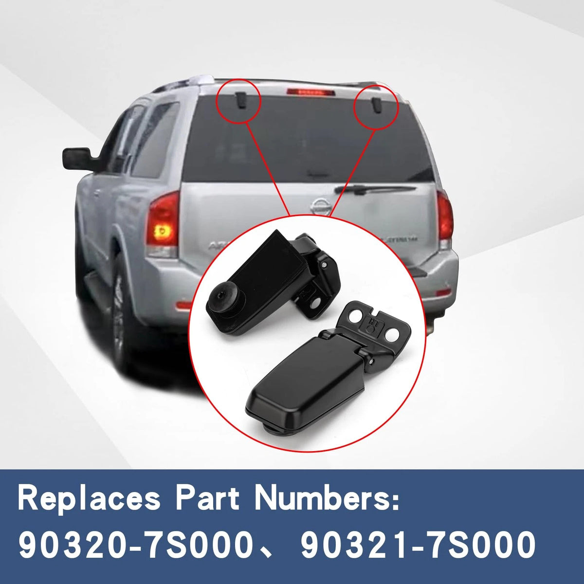 Rear Window Hinge Liftgate Glass Kits Right & Left | Compatible Silver