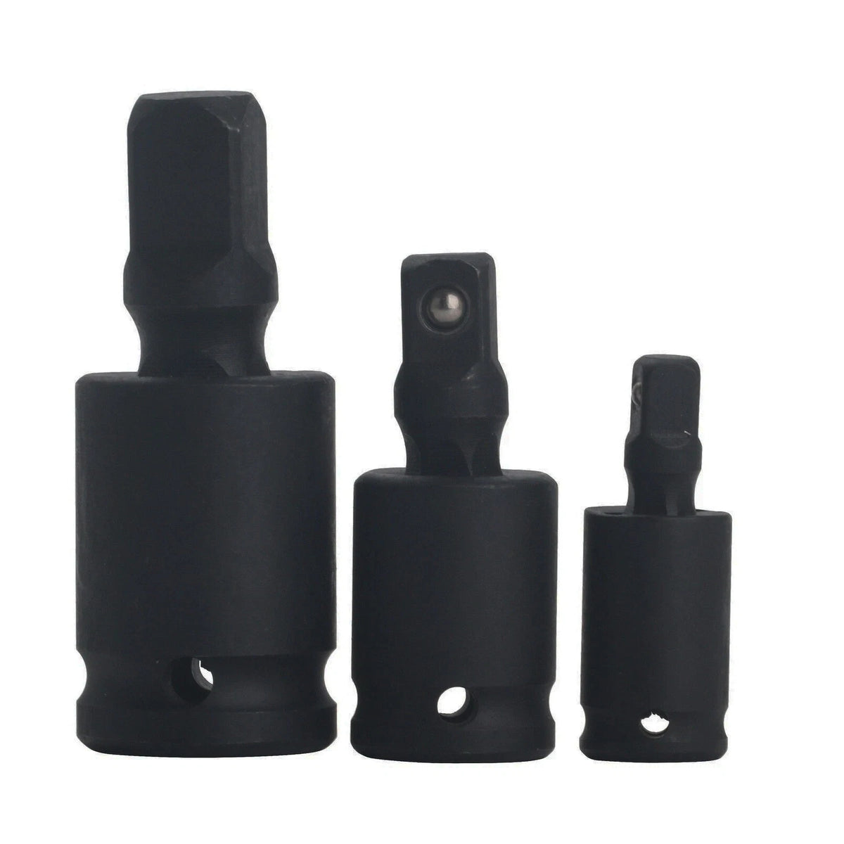 3PCS Professional Swivel Joint Socket Set 1/4" 3/8" 1/2" Drive Impact Adapter