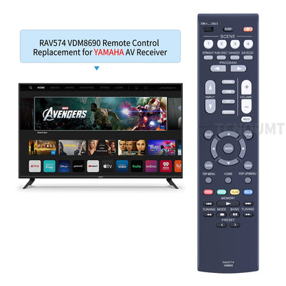 RAV574 VDM8690 Remote Control For Yamaha AV Receiver RX-V4A RXV4A