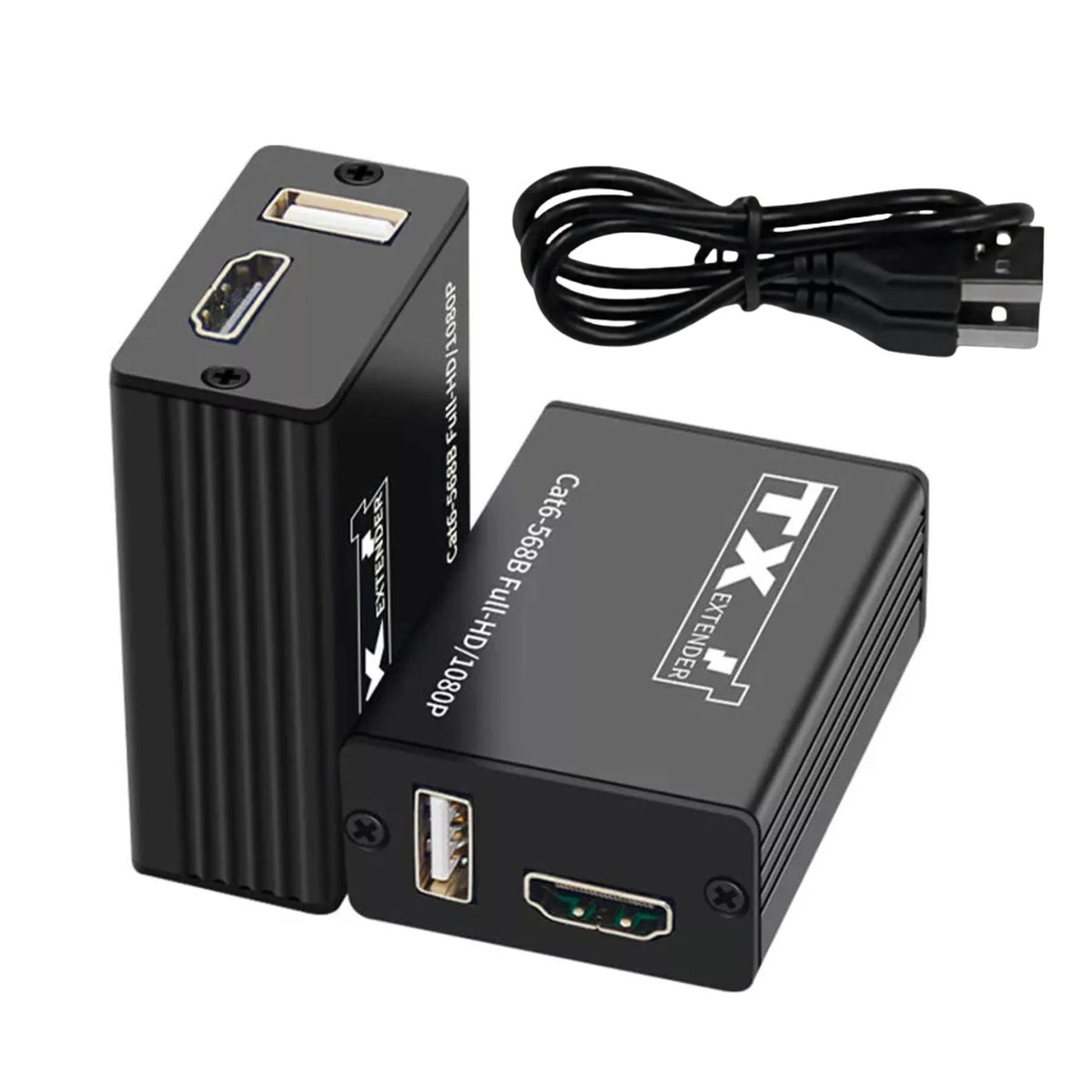 1080P HDMI Extender with USB KVM Over CAT6 for Classroom Education Systems Black