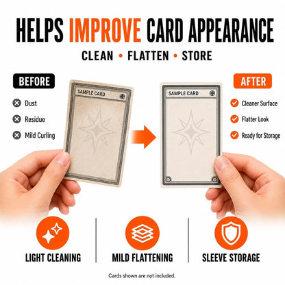Nopesvt 245 PCS Trading Card Cleaning Kit,Sports Care Flattening Medium