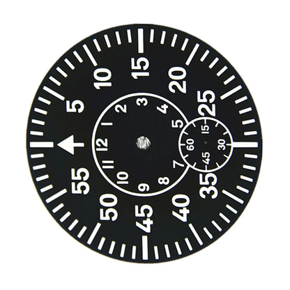 1Pc Watch Dial Plate Green Luminous Second At 6 For ETA 6498 For Seagull ST3620