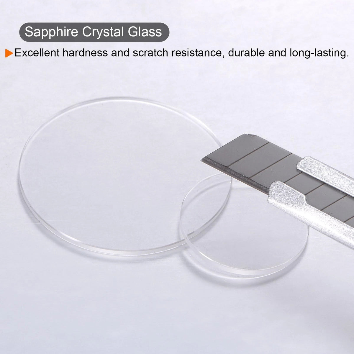 HARFINGTON Watch Crystal Glass Len 19mm Dia 1.5mm Thick x 1.5mm, Clear