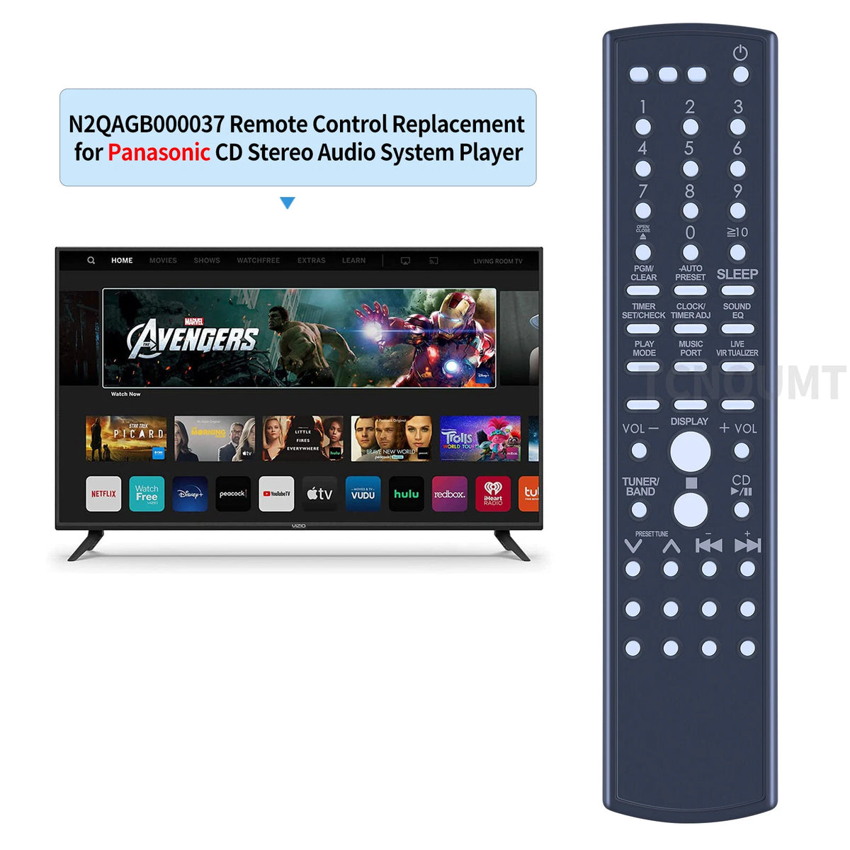 N2QAGB000037 Replacement Remote Control For Panasonic SA-EN25 SA-EN25P SA-EN26