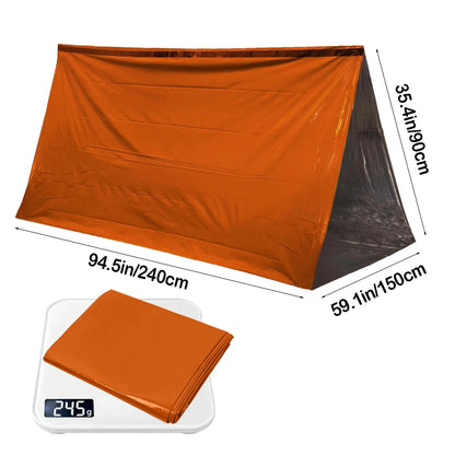 Deecam Emergency Survival Tent, 1 or 2 Person Mylar Thermal 94 x 59", Orange