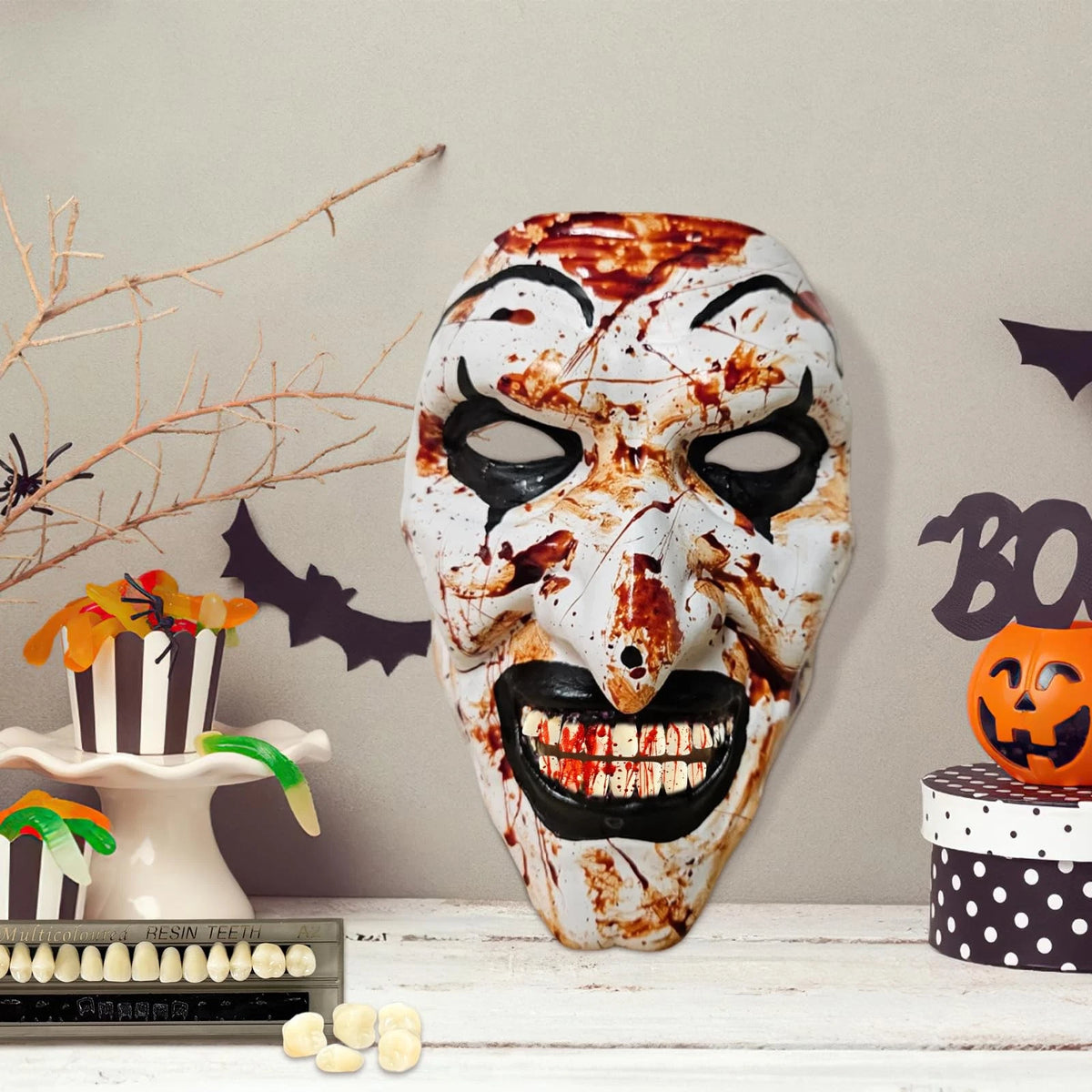 56 Pieces False Teeth, 2 Sets Whole Teeth Synthetic Polymer Denture Teeth,...