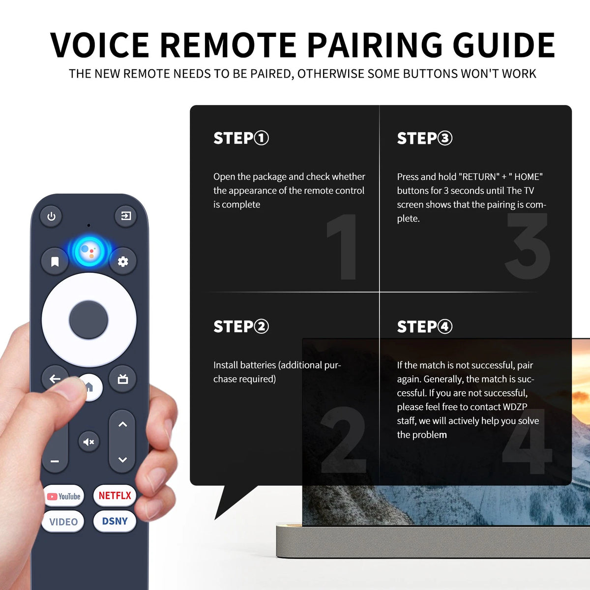 Voice Remote Control For NEBULA Cosmos Laser 4K Projector D2350 D2342