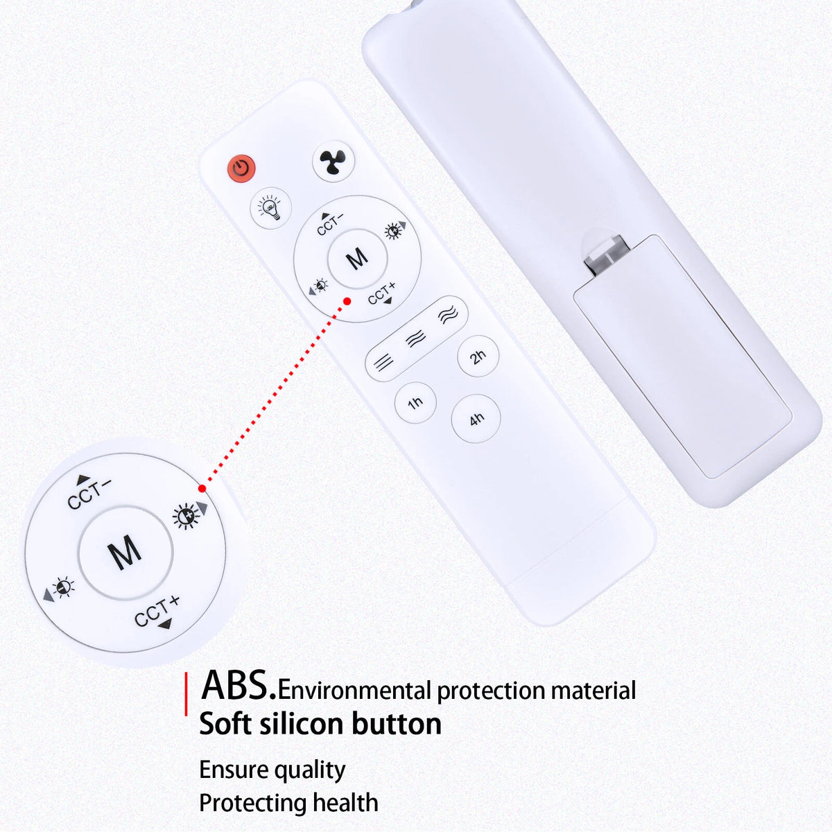 Replacement Remote Control For Elenhome Socket LED Ceiling Fan Light ‎FS-HX-R520