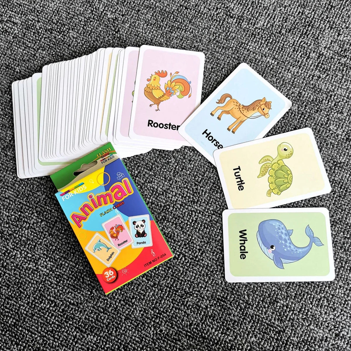Flash Cards for Toddlers, Educational Learning Set of pocket-size, Orange
