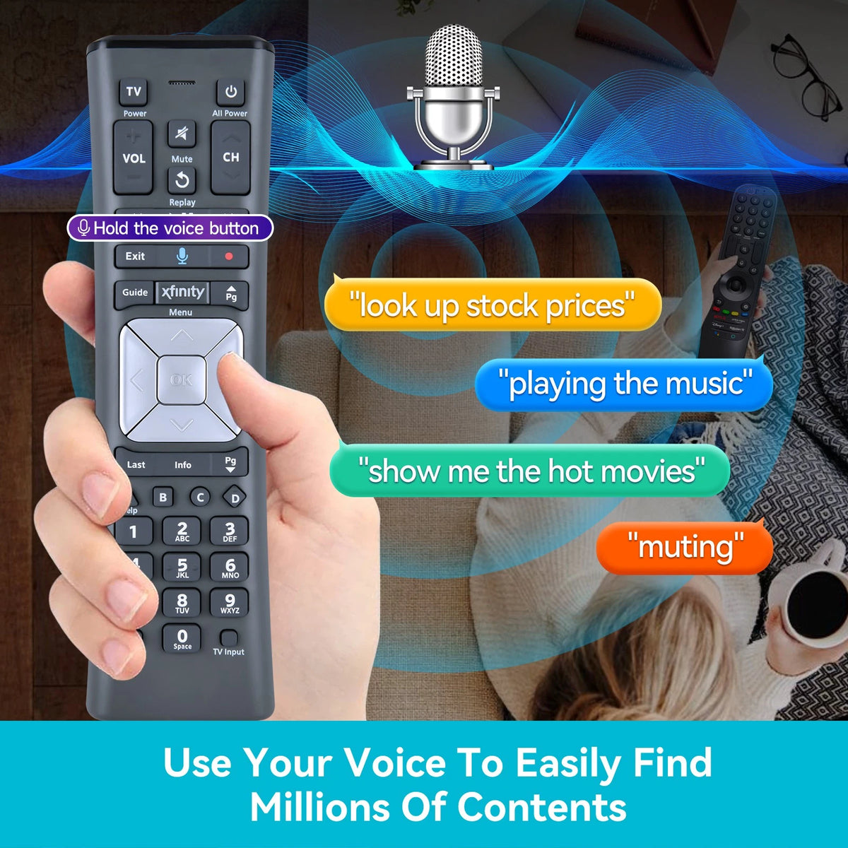 For Comcast/Xfinity XR11 Premium Voice Activated Cable TV Backlit Remote Control