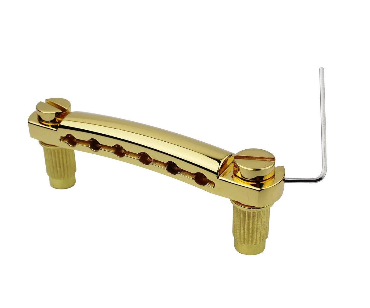 Guyker Guitar Tune-O-Matic Tailpiece Stop Bar Gold Tailpiece, GS001,