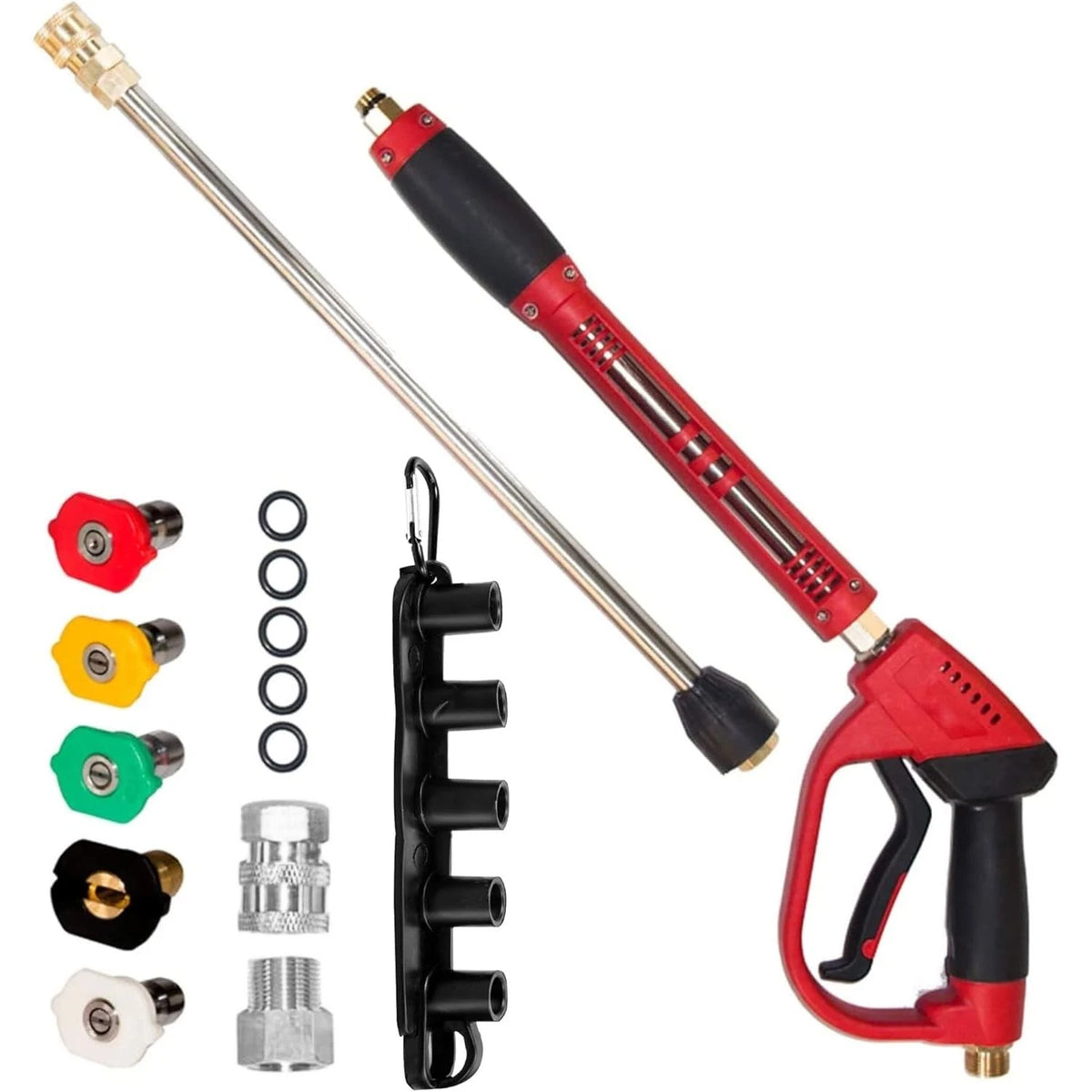 Hourleey Pressure Washer Gun, Red High Power Gun with Replacement