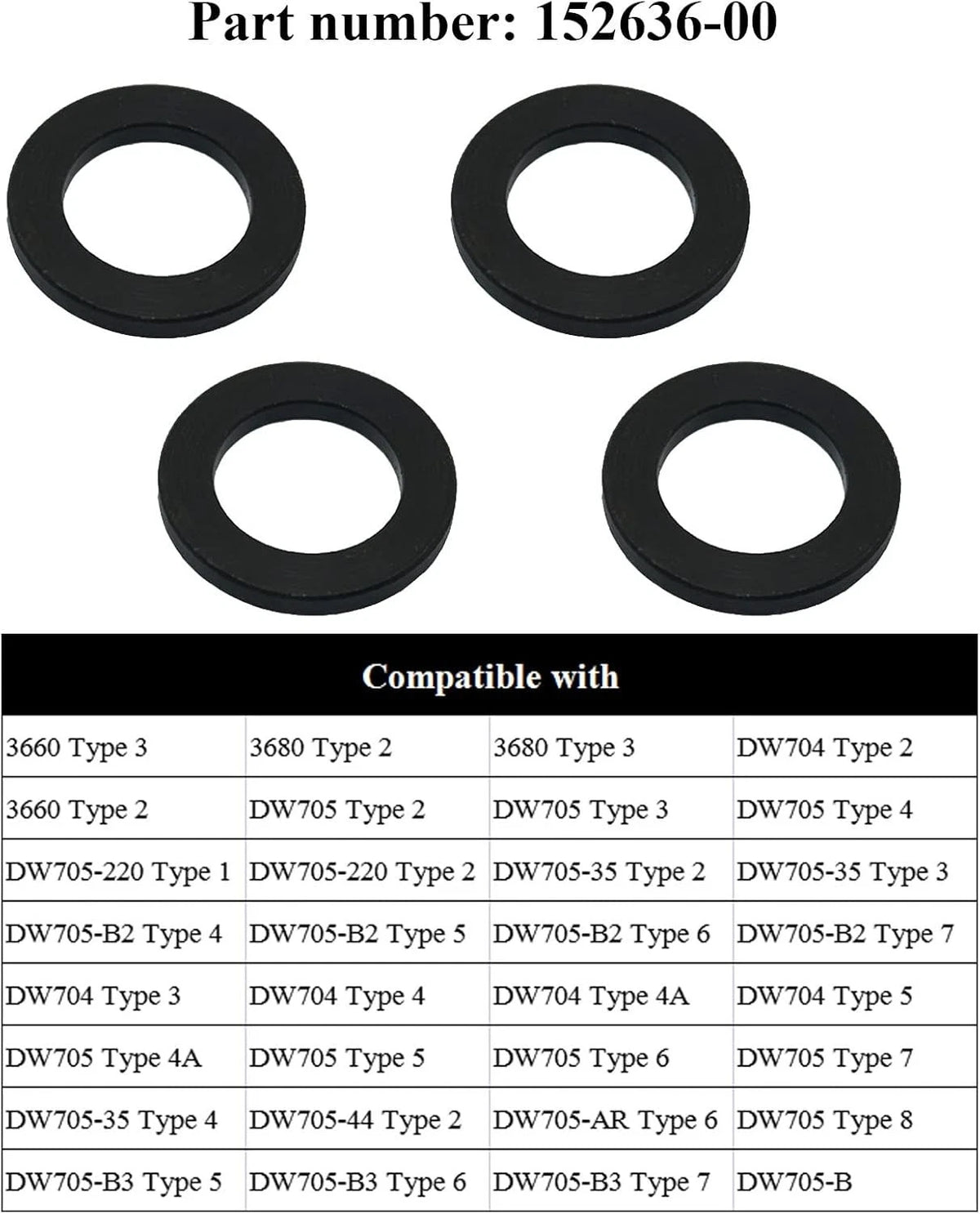 4 PCS 152636-00 Miter Saw Blade Adapter Ring, Replacement Parts,...