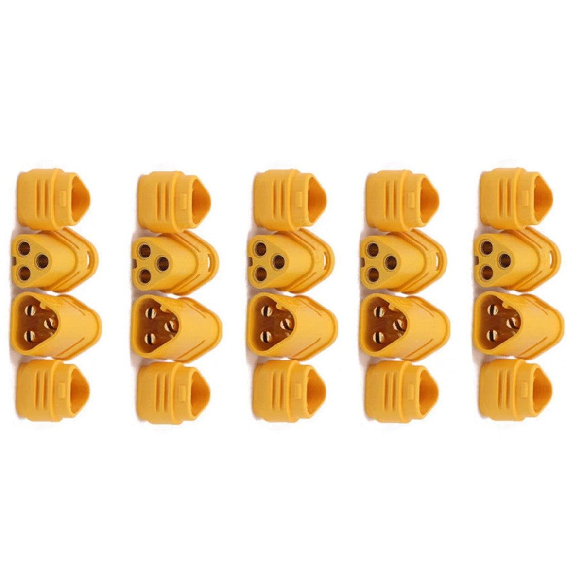 5Pairs MT30 Male + Female 3 Pin Gold Plated Connector Adapter 15A Plug Set