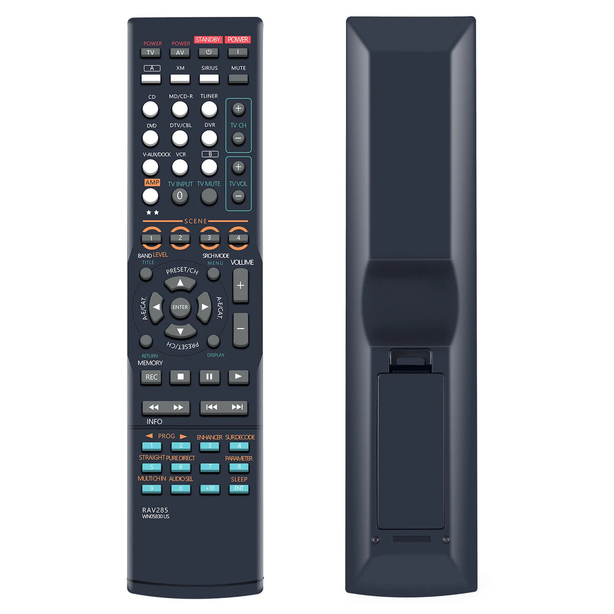 RAV285 WN05830US Remote Control For Yamaha AV Receiver HTR-6160 RXV663