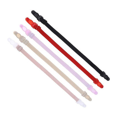 5pcs Women Elastic Band Non-Slip Adjustable Bra Straps Holder with Clip
