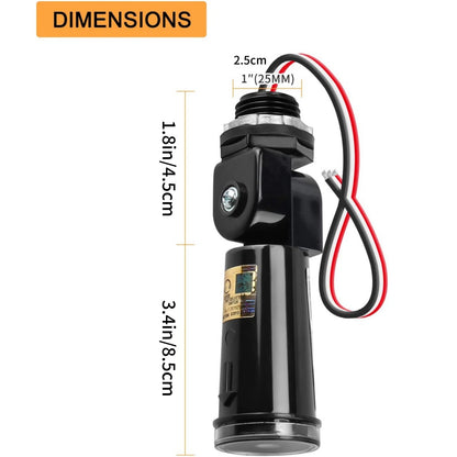 Weatherproof Photocell Sensor Outdoor Dusk to Dawn Light Switch 120V 1000W