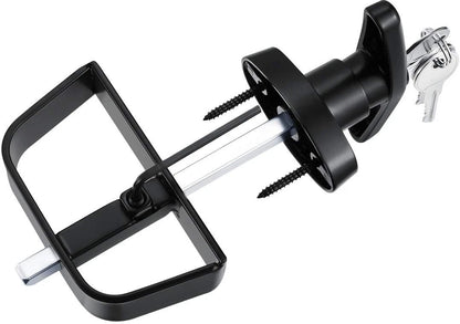 QANVEE Shed Door Latch T-Handle Lock Kit with 4 4-1/2 Inch Stem, Black