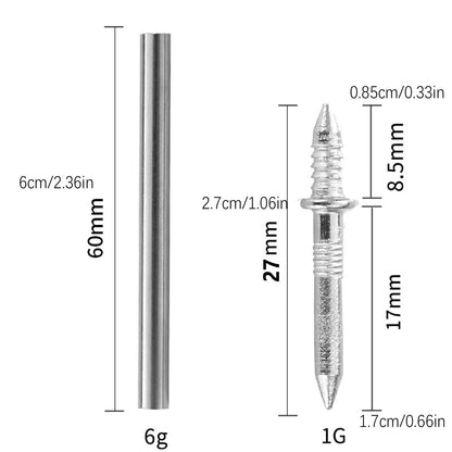 100Pcs  Double-Head Seamless Installation Metal Nail For Skirting Thread
