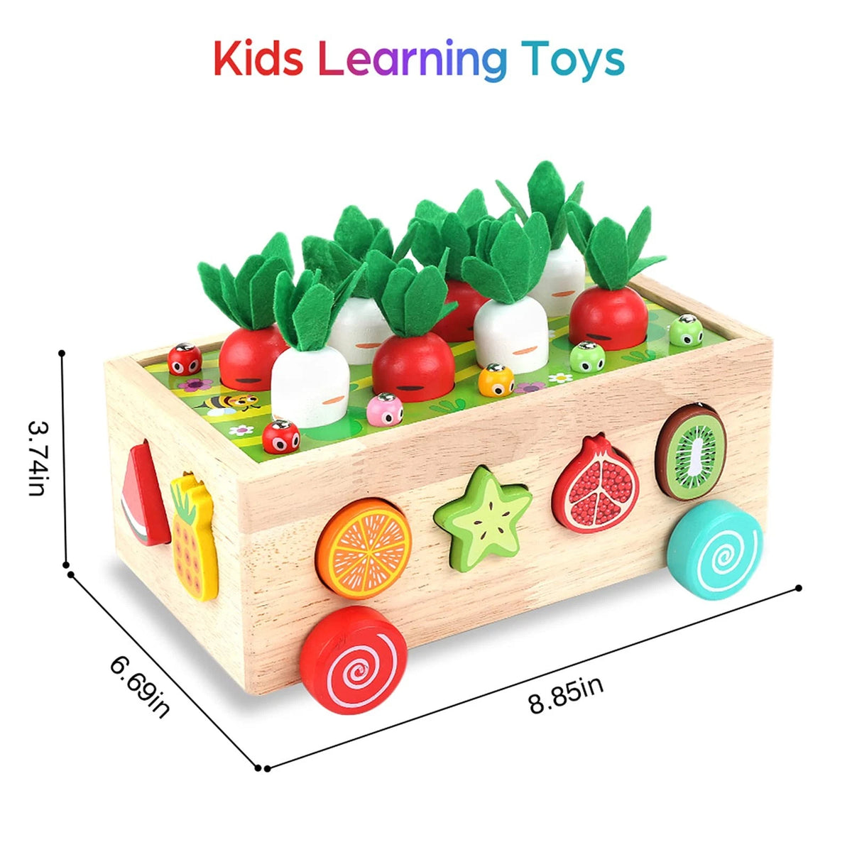 Toddlers Montessori Wooden Educational Toys for Baby Boys Middle, Multicolor