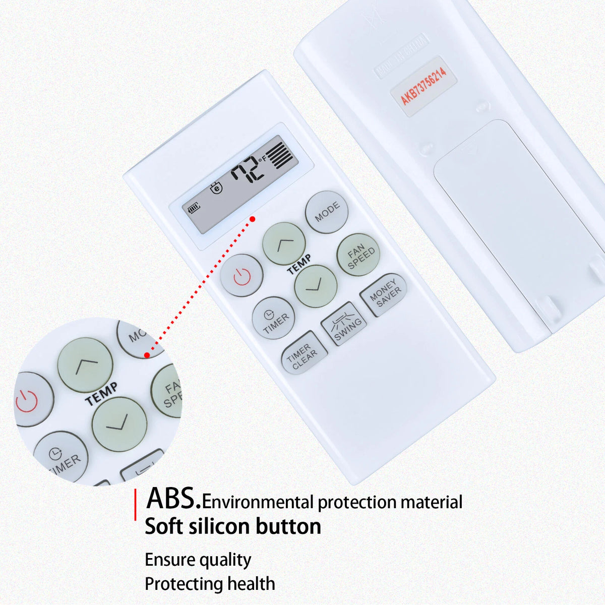 AKB73756214 Remote Control For Friedrich Air Conditioner AKB73756218