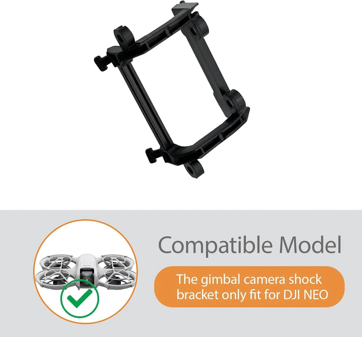 Gimbal Shock Absorber Bracket Replacement for DJI Neo, Vibration Black