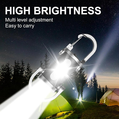 2 Pack Rechargeable Keychain Flashlights, EDC Mini 2 pack, Black