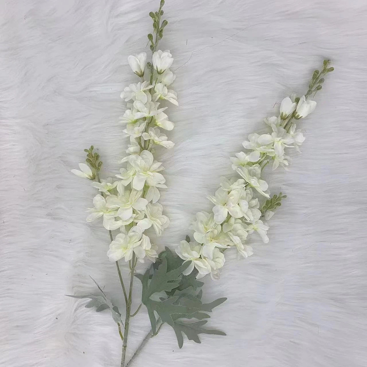 FERIAL Artificial Delphinium Flowers White Larkspur Faux Snapdragon
