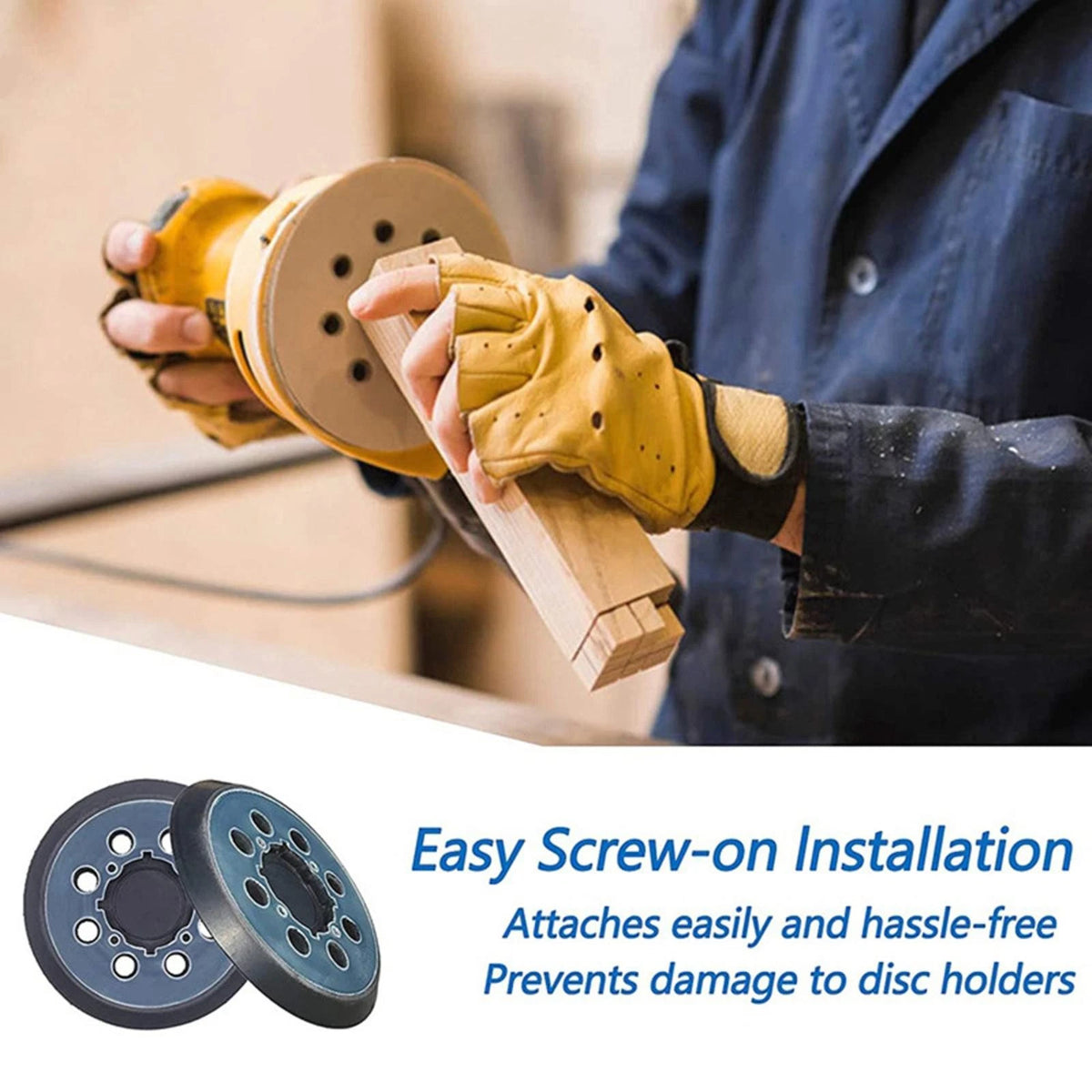 5" 4-Screw Orbital Sander Pad Replacement Hook Loop For Dewalt DWE6421 N329079 m
