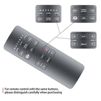 For Serta Motion Plus JLDK.27.03.06 RF258B Adjustable Bed Remote Control -