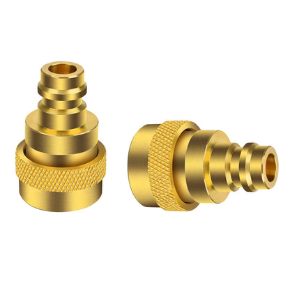 2 PCS Quick Couplers Brass R134A to R1234YF High Low Pressure Connector Part