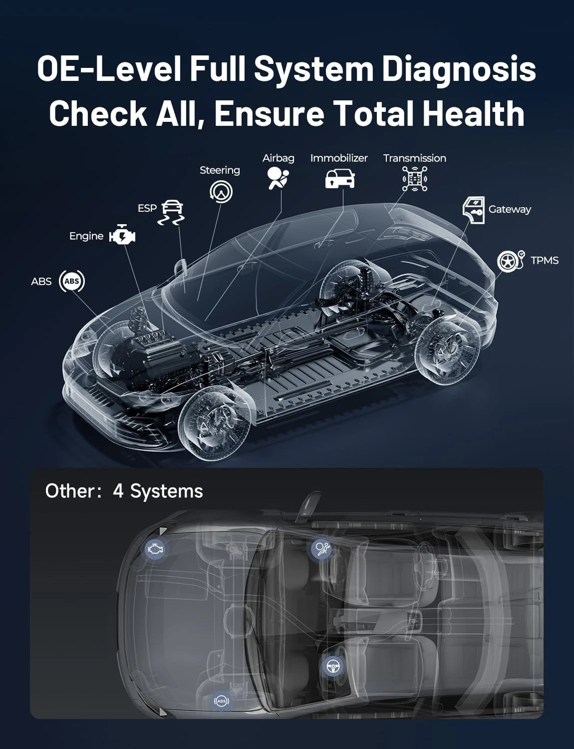 TOPDON TopScan Lite OBD2 Scanner Bluetooth, Bi-Directional 1, Black