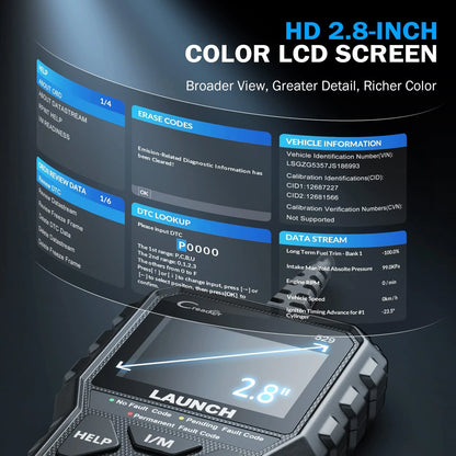 Launch CR529 OBD2 Scanner Diagnostic Tool, Full for CR529, Black