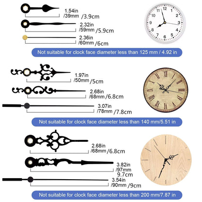 Quartz Wall Clock Movement Mechanism Hands Repair Tool Kit Set DIY Clock Parts