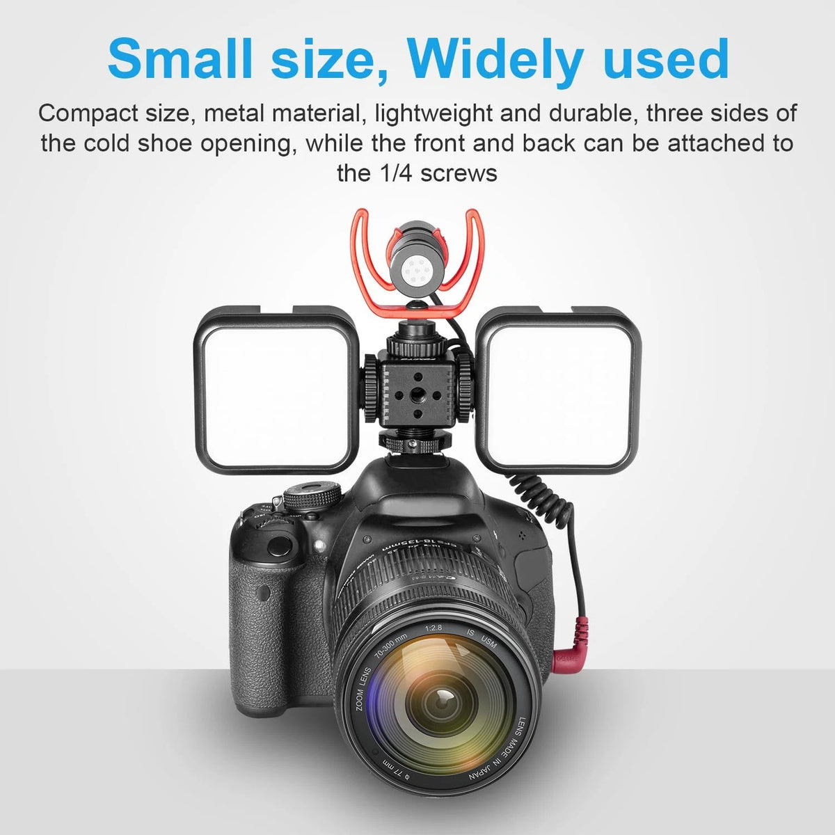 Fomito LX-3 3-Head Cold Shoe Mount with 1/4"-20 Thread for Camera L3, Black