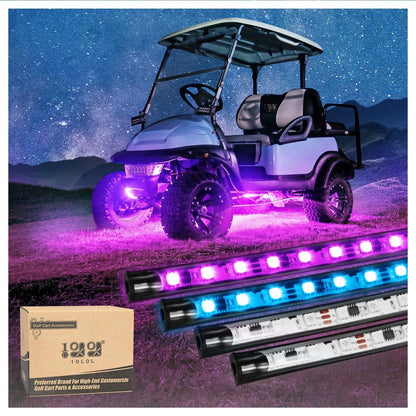 10L0L 4PCS Golf Cart Underglow LED Light Kit, Underbody Lights Kit