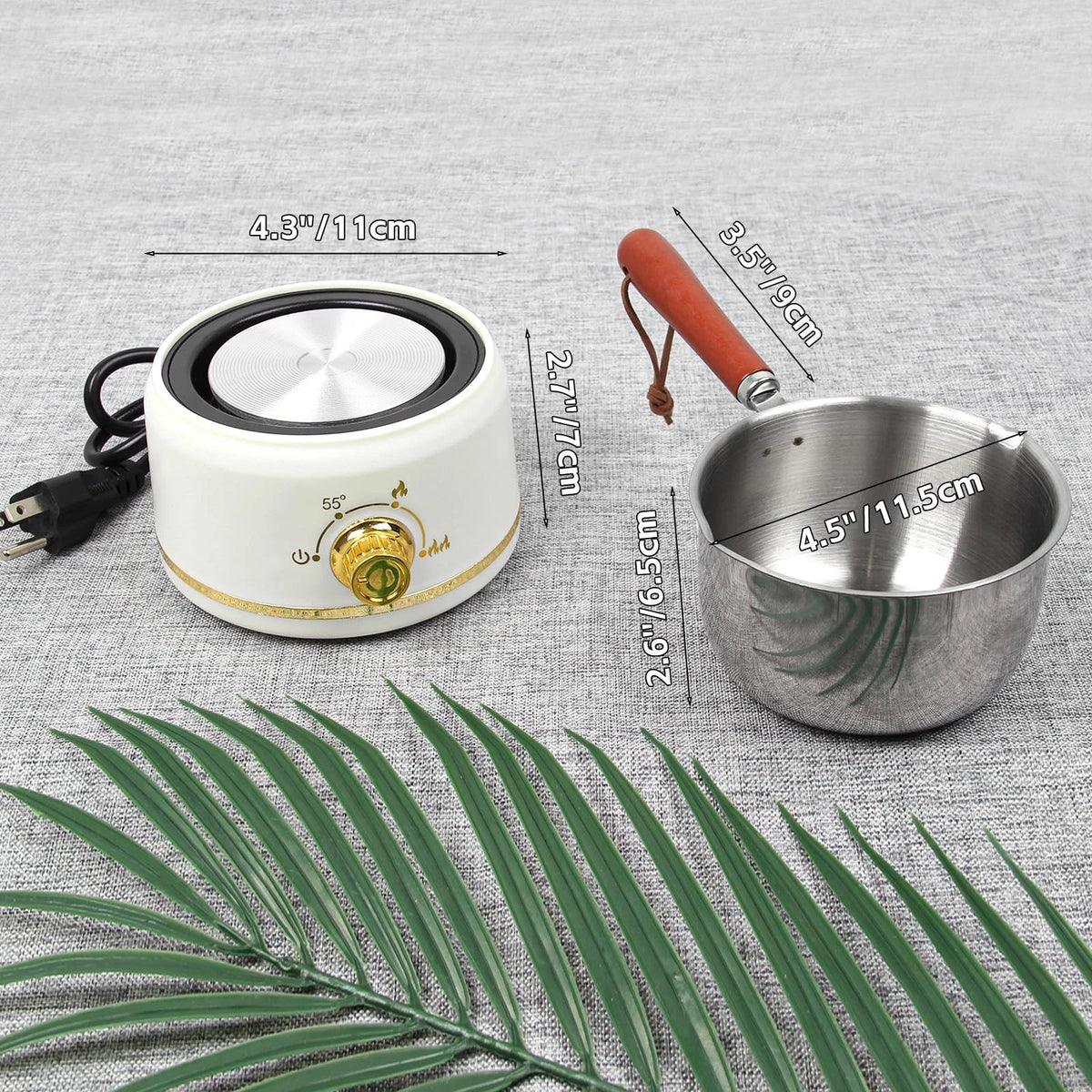 Deexun Wax Melting Pot Electric Melter for Candle Making,Candle off-white