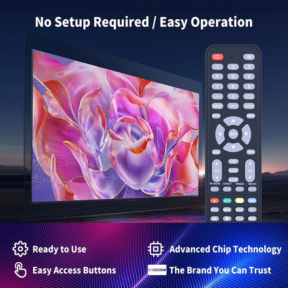 For Sylvox Deck-Series Pool-Series UHD LCD Outdoor TV Remote Control -