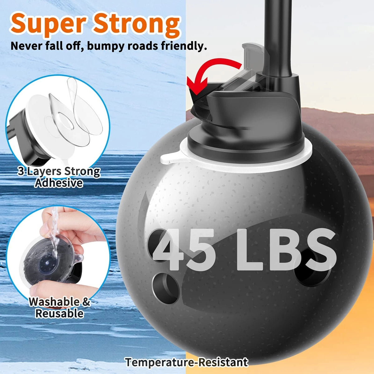 1Zero Magnetic Phone Car Mount 14-Inch 14 inches,