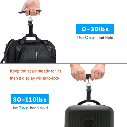 Digital Luggage Scale Vacation Travel Essentials Accessories One_Size, Silver