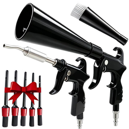 XLfacai Tornado Detailing Car Cleaning Gun with Metal Size2, Black Brush