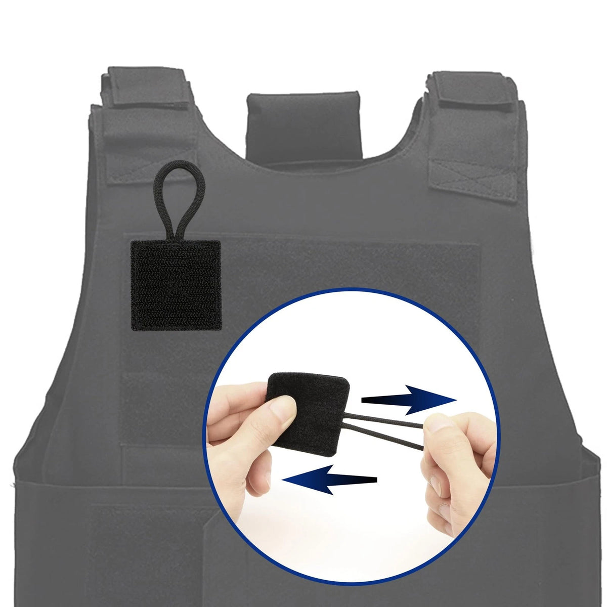Terixe 2 Pack Mic Clips for Law Enforcement, Black Radio Holders,