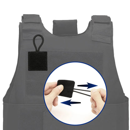 Terixe 2 Pack Mic Clips for Law Enforcement, Black Radio Holders,