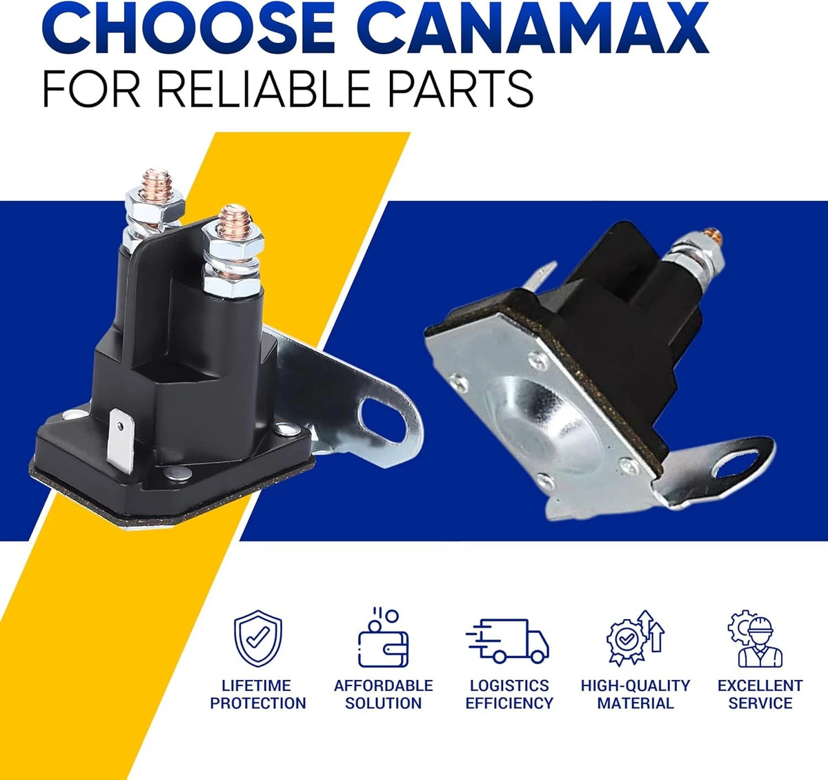 Canamax 725-1426 Starter Solenoid 12V - Compatible with MTD 925-1426...